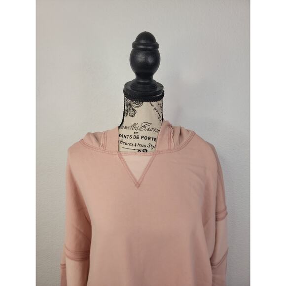 Daily Practice by Anthropologie Boxy Pullover Sz M Hoodie Sweatshirt Top Mauve - Picture 5 of 11